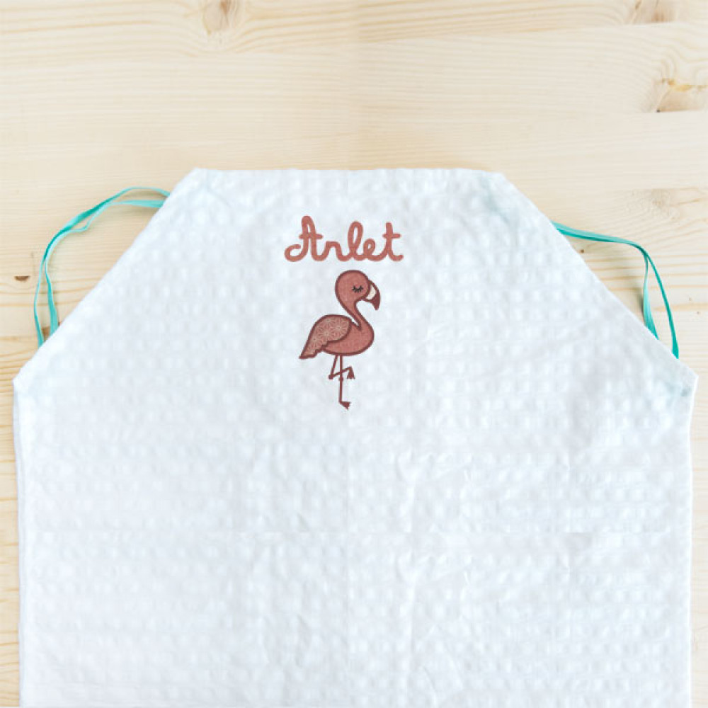 Bed sheet for hammock School FLAMINGO with the name