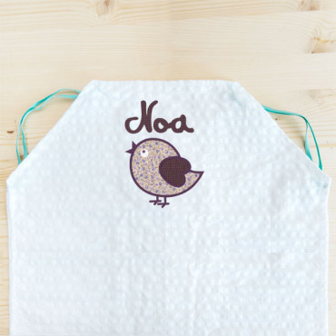 Bed sheet for hammock School LITTLE BIRD with the name