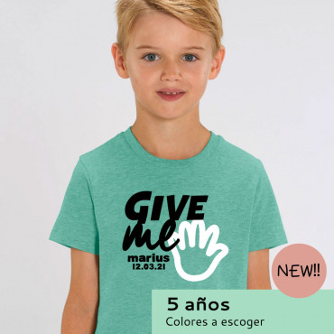 Camiseta cumpleaños Niña/o Give-Me-Five