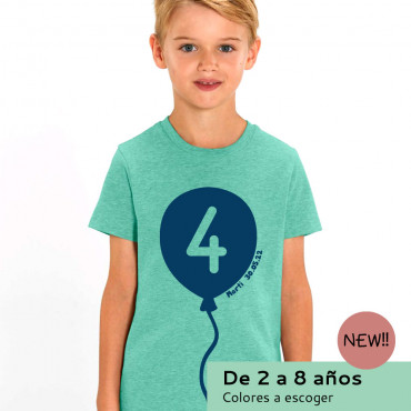 Camiseta cumpleaños Niña/o Globo