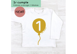 Camiseta 1º/2º cumpleaños Globo