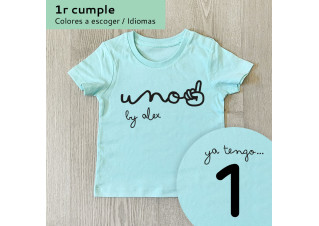 Camiseta 1º/2º cumpleaños "mano"