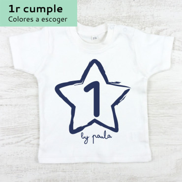 Camiseta 1º/2º cumpleaños ESTRELLA