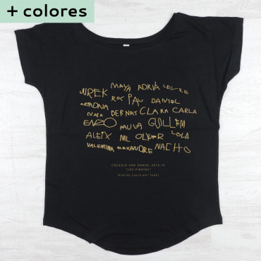 Camiseta negra Maestras NOMBRES ALUMNOS 1 color