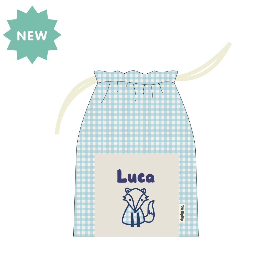Hiphip Snackbag AQUA with your name