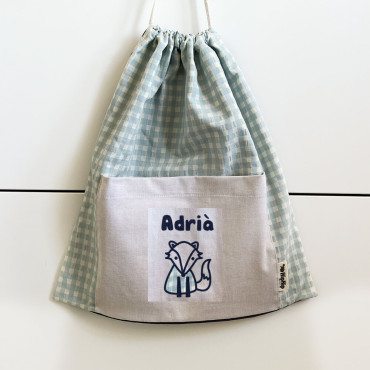 Bolsa Ropa Hiphip AQUA con tu nombre