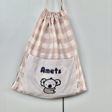 Bolsa Ropa Hiphip SALMÓN con tu nombre