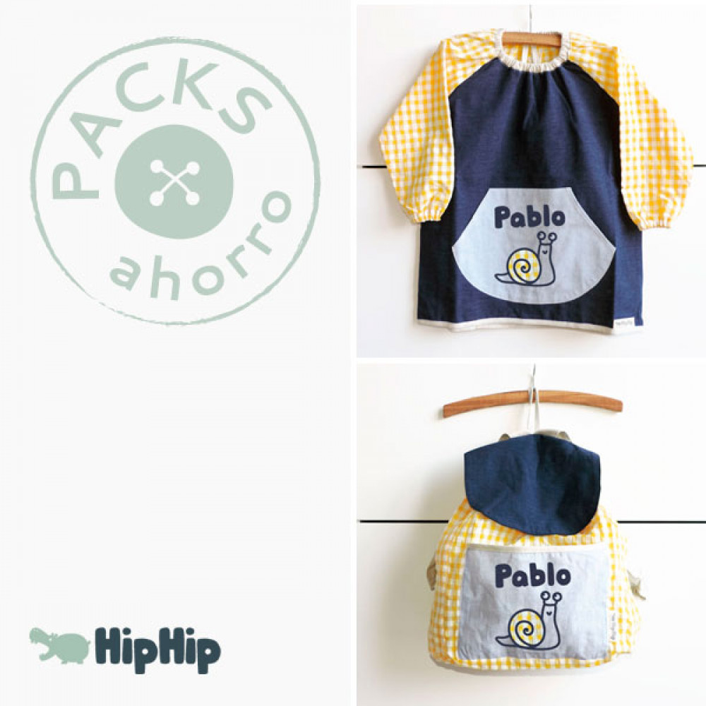 Nursery School Pack Lemon SMOCK + BACKPACK