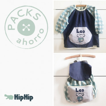 Nursery School Pack Mint SMOCK + BACKPACK