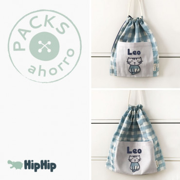 Nursery School Pack Mint SNACKBAG + CLOTHES BAG