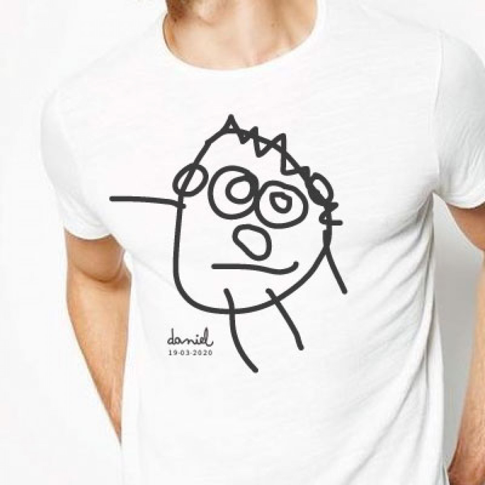 T-shirt with Children's drawing (man)
