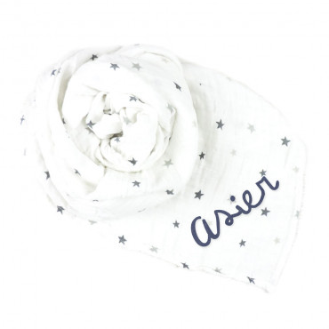 Muslin Aden+Anaïs Twinkle small stars with your name (optional)