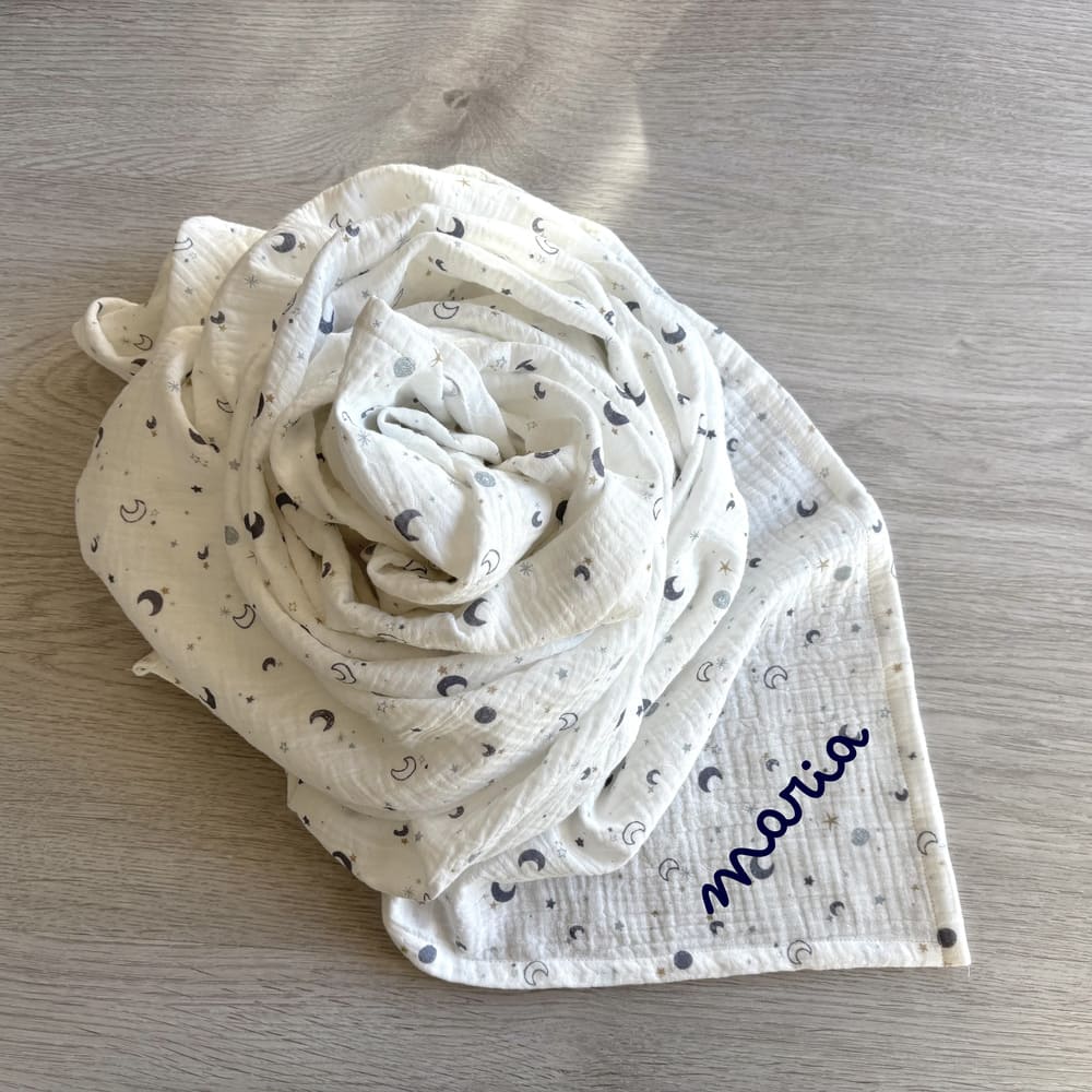 Muselina lunas con tu nombre (opcional)