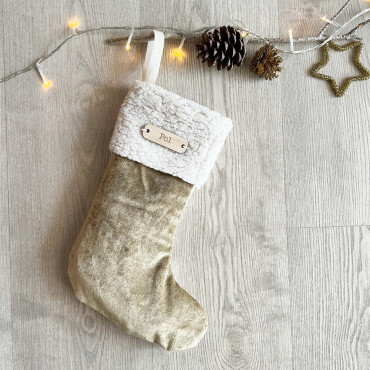 Christmas Stocking Velvet with the name