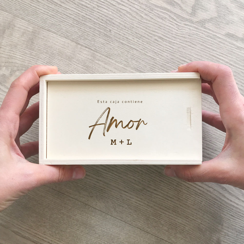 Personalized Big Wooden Box - Lid 