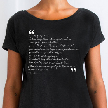 Camiseta Mujer Canción Favorita (negra)
