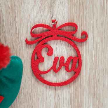 Bolas de Navidad Personalizadas ROJO-LAZO