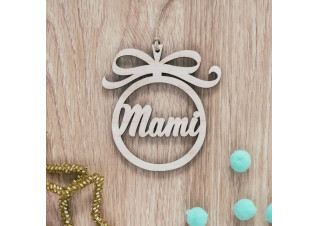 Bolas de Navidad Personalizadas MADERA-LAZO