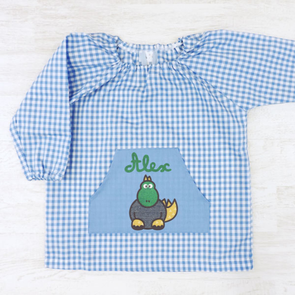 School smock DINO with your name