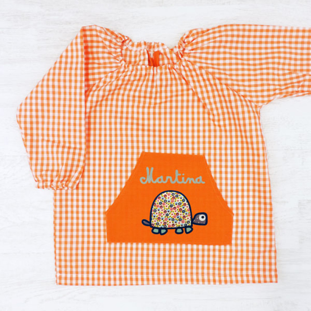 School smock TURTLE with your name