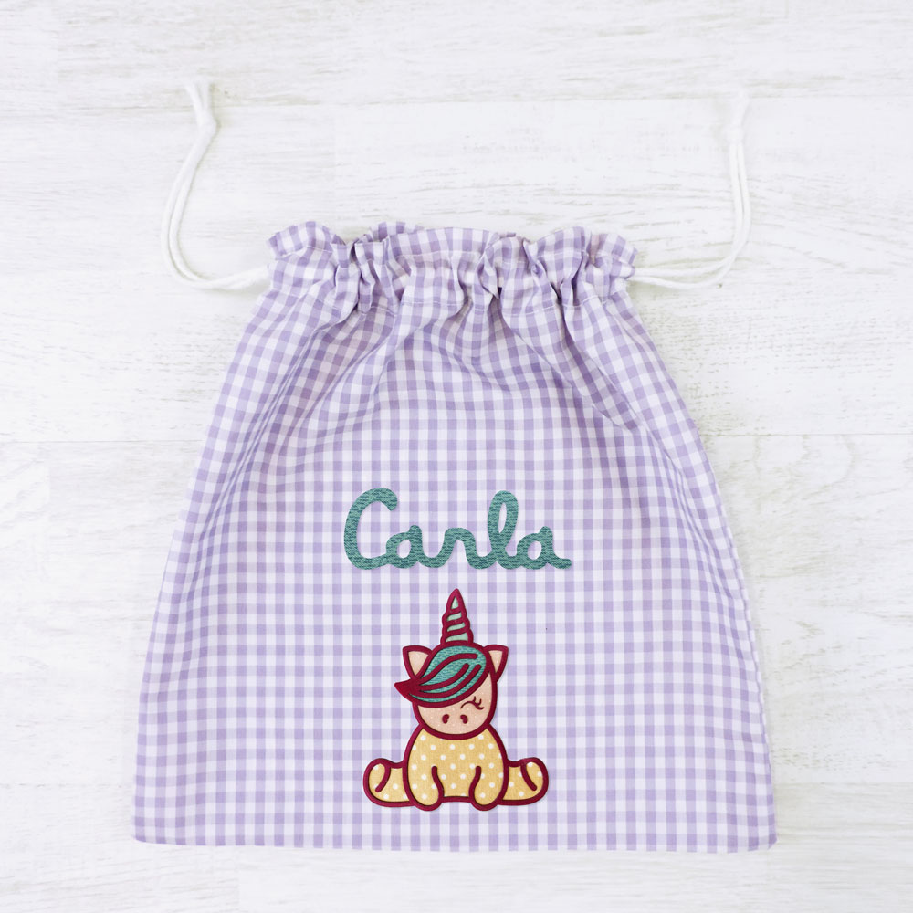Clothes bag UNICORN with your name