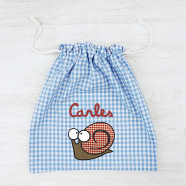 Clothes bag SNAIL with your name