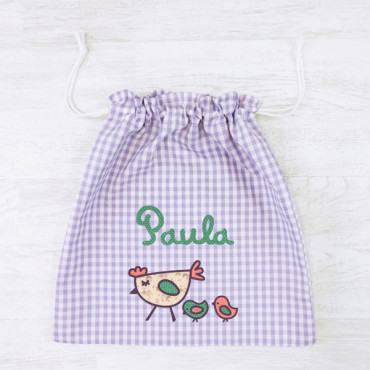 Clothes bag HEN & CHICKS with your name