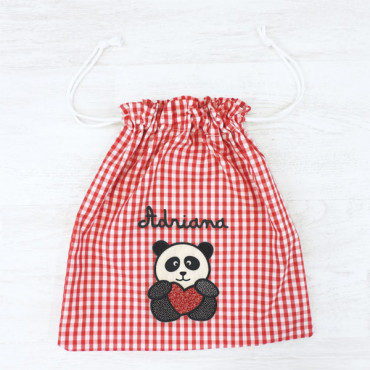 Clothes bag PANDA with your name