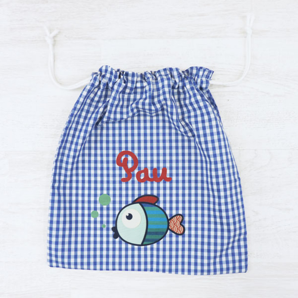 Clothes bag FISH with your name