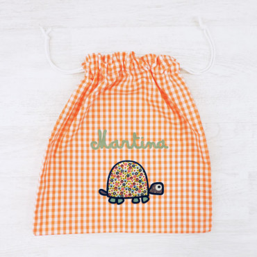 Clothes bag TURTLE with your name