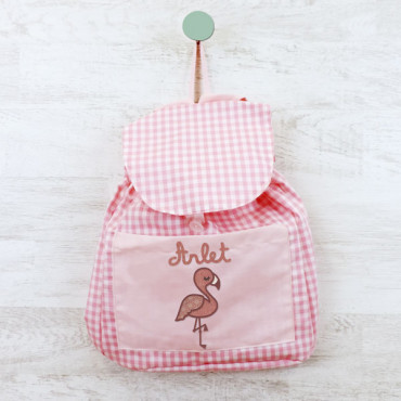 Backpack FLAMINGO with your name