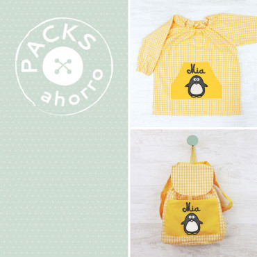 Nursery School pack SMOCK+BACKPACK PENGUIN