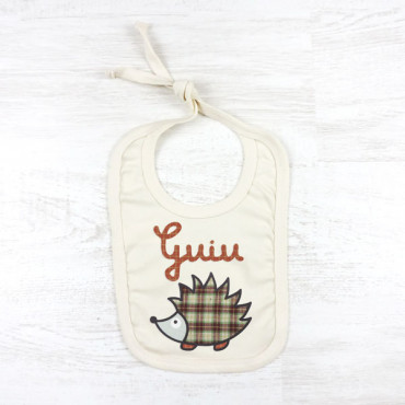 bib HEDGEHOG with your name