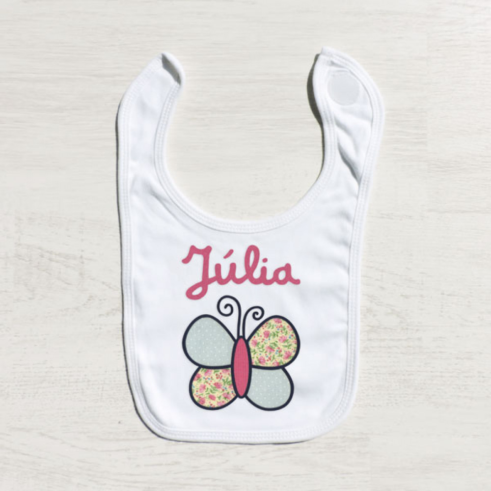 bib BUTTERFLY with your name