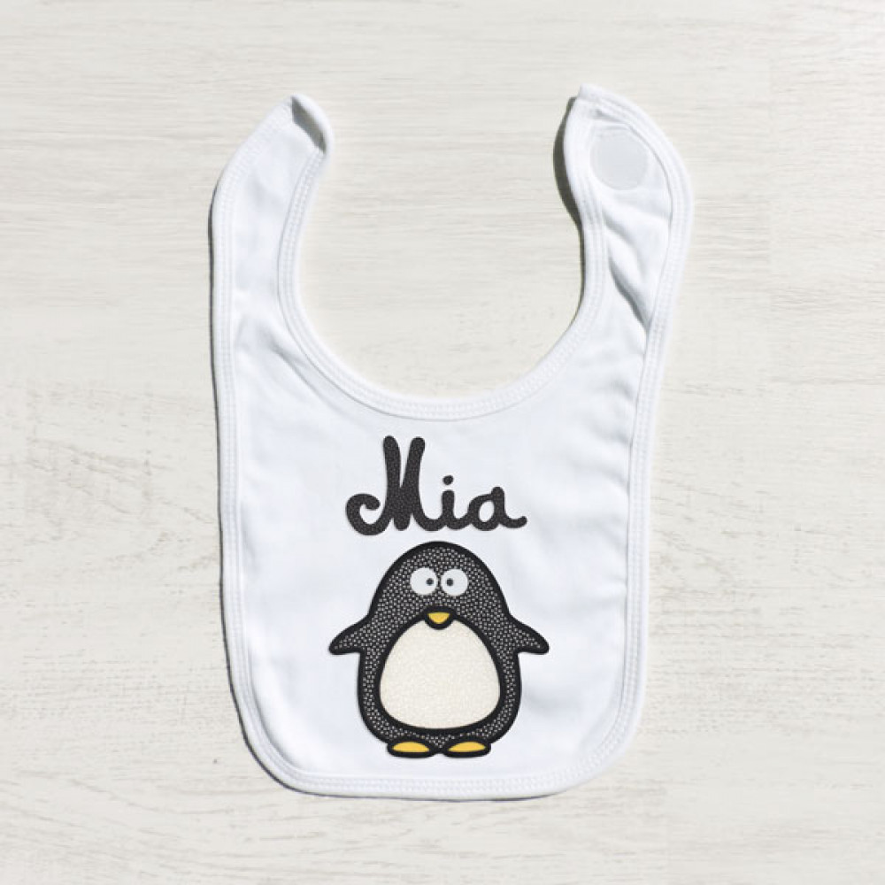 bib PENGUIN with your name