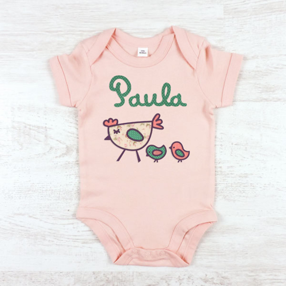 Body short sleeve HEN & CHICKS with your name