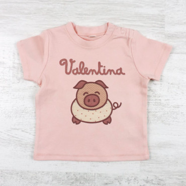 T-shirt short sleeve PIGGY with your name