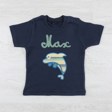 Camiseta de Manga Corta de Bebé Delfín