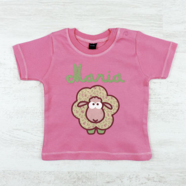 T-shirt short sleeve LITTLE SHEEP with your name
