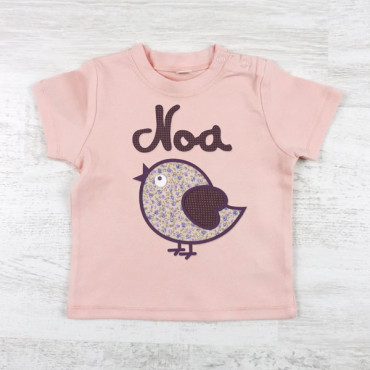T-shirt short sleeve LITTLE BIRD with your name
