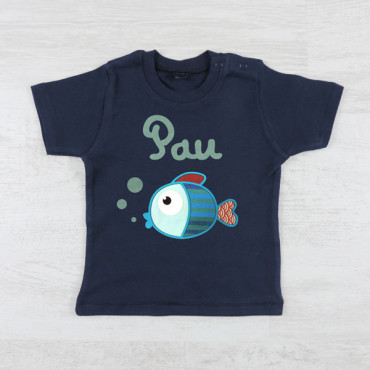 T-shirt short sleeve FISH with your name