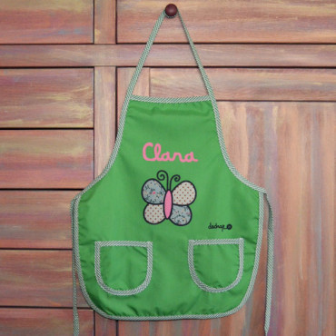 Apron BUTTERFLY with your name