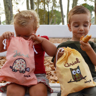 Snack bag OWL with your name